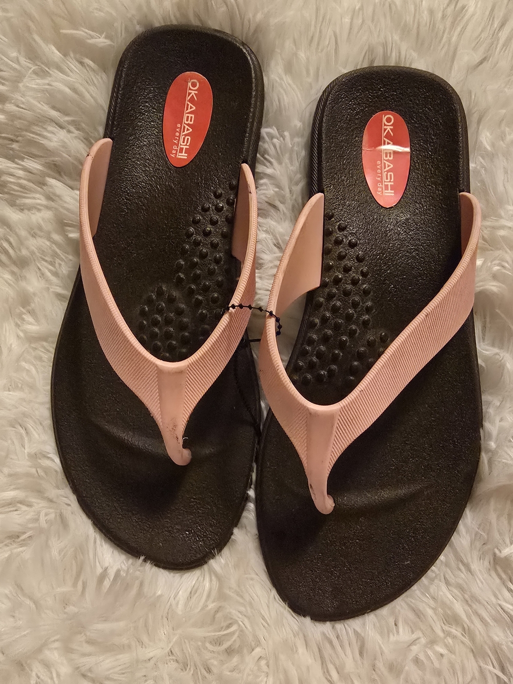 Okabashi Women's Pink Flip Sandals